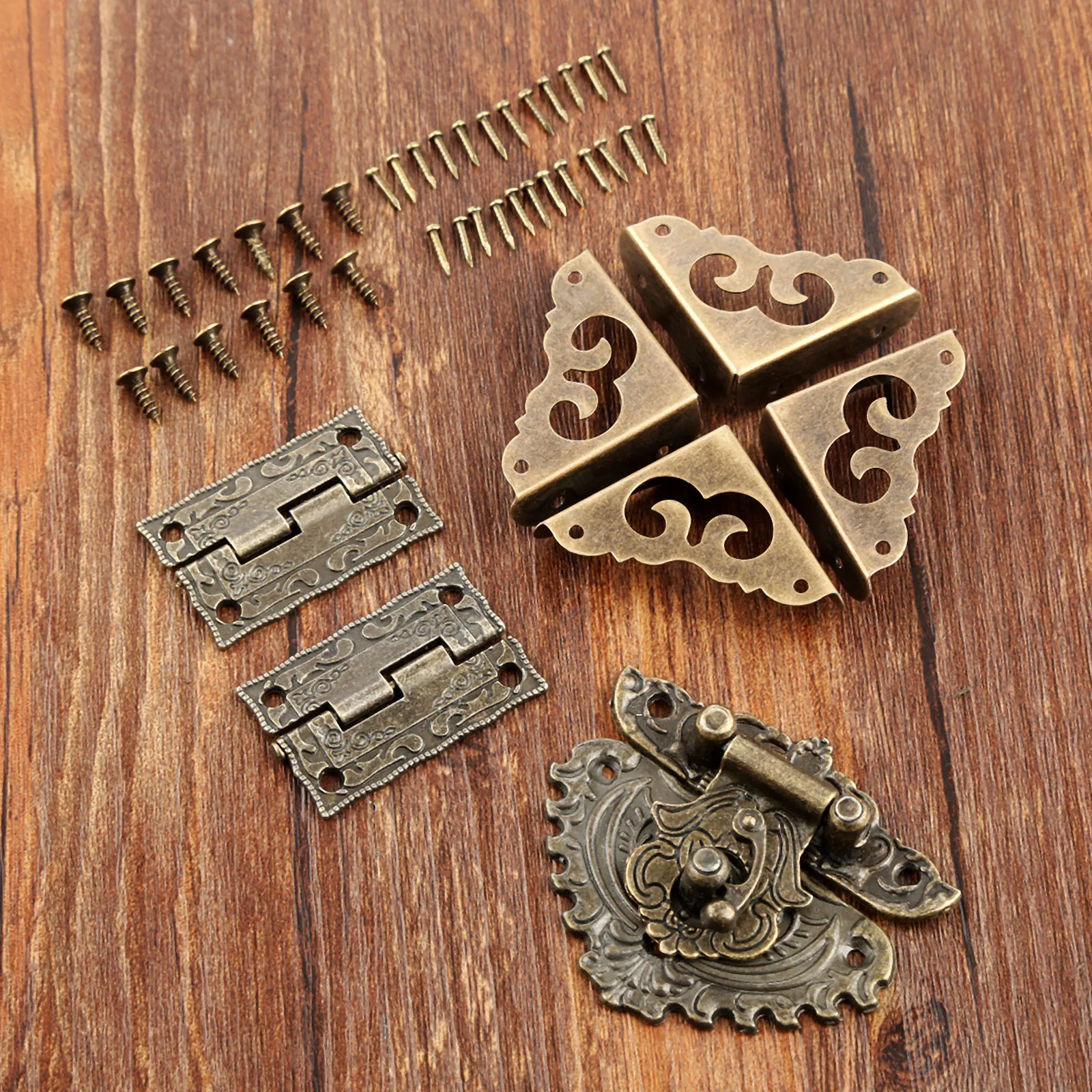 Furniture Hardware Decorative - 7 pz/set lucchetto in bronzo antico