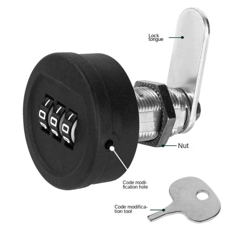 Furniture Hardware Locks - Serratura a combinazione per cassetto, lunghezza