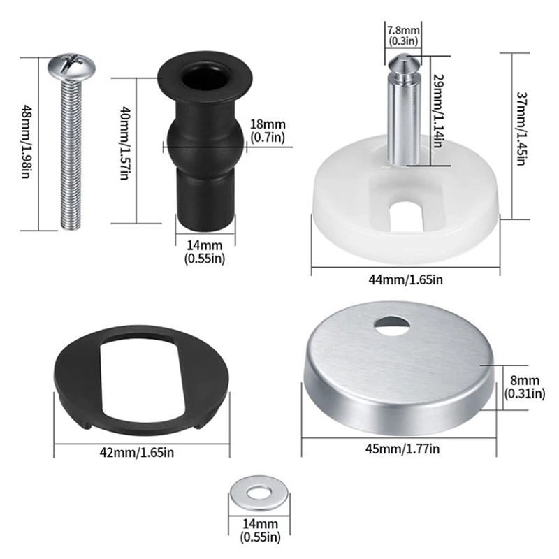 Set di 2 Cerniere per Sedile W - Furniture Screw Type recensione e prezzo